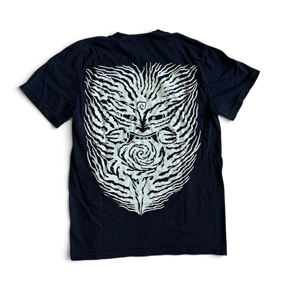 HARMS WAY AZETA Skull Tee Hardcore Band Black Tribal Merch SMALL Metal Punk